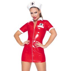 Black Level Tenue Infirmière Vinyl Nurse Rouge